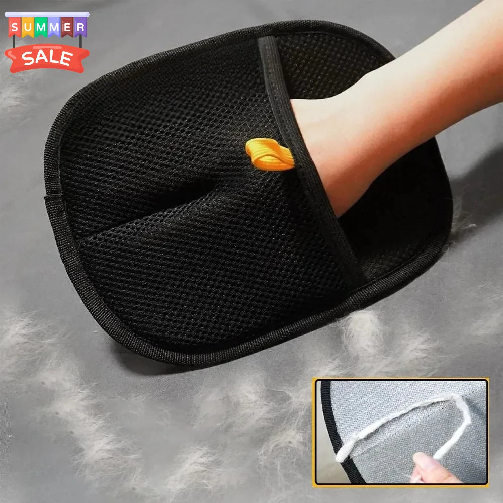 Pet Hair Removal Gloves - Grooming & Deshedding Gloves for Dogs Cats - Works on Sofa Carpet Clothes - Multi-Surface Brush